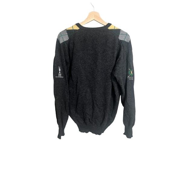 Vintage St Andrews Links 1990 Open Championship Wool Argyle Grandpa Sweater - Picture 2 of 8